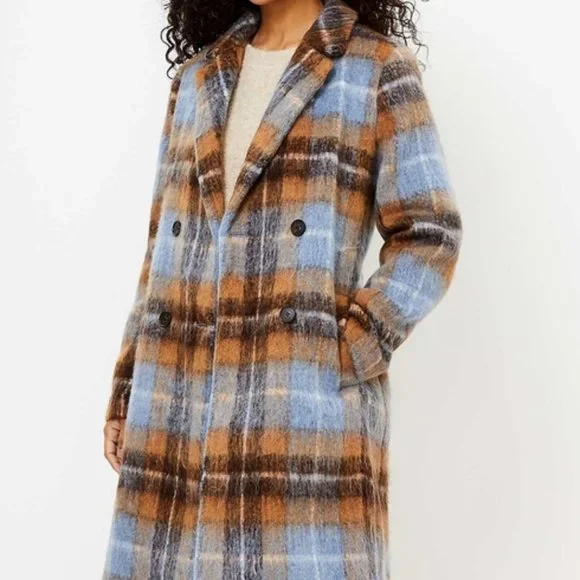 LOFT Jackets Coats Nwt S Ann Taylor Loft Plaid Double